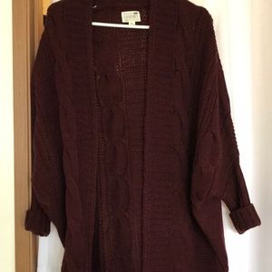 Oversized Maroon Cardigans weather